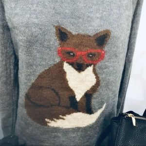 Woolrich Sweater "Fox In Red Glasses"
